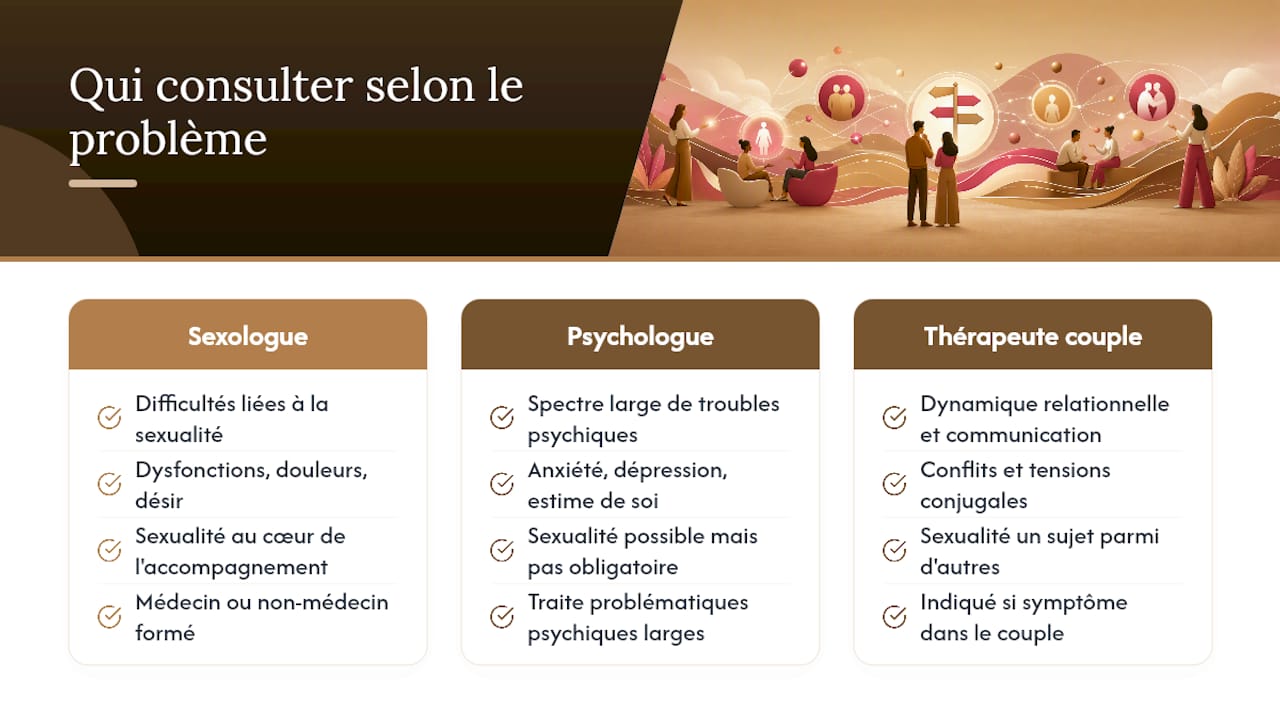 Comparaison des trois spécialistes de l’accompagnement